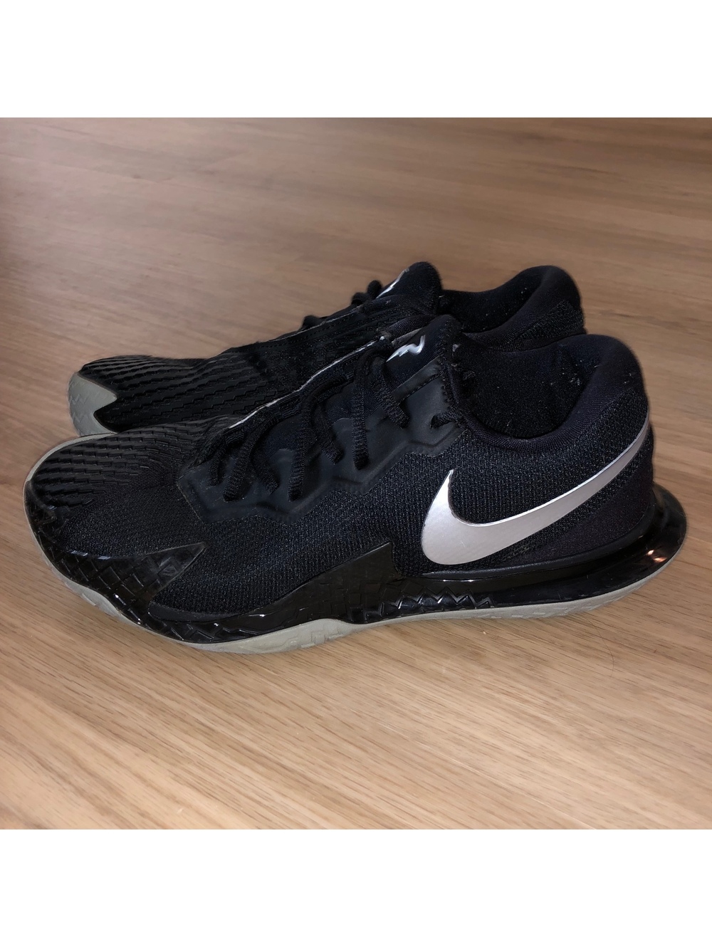 NIKE RAFA VAPOR CAGE 4 METALLIC BLACK TENNIS SHOES RAFAEL NADAL MENS SIZE 10